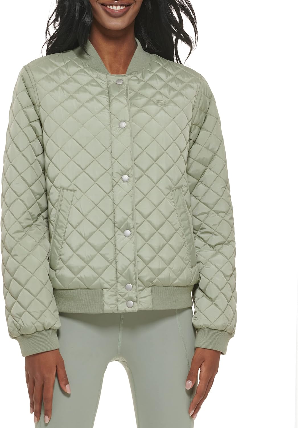 Levi's Women's Diamond Quilted Bomber Jacket with Pockets