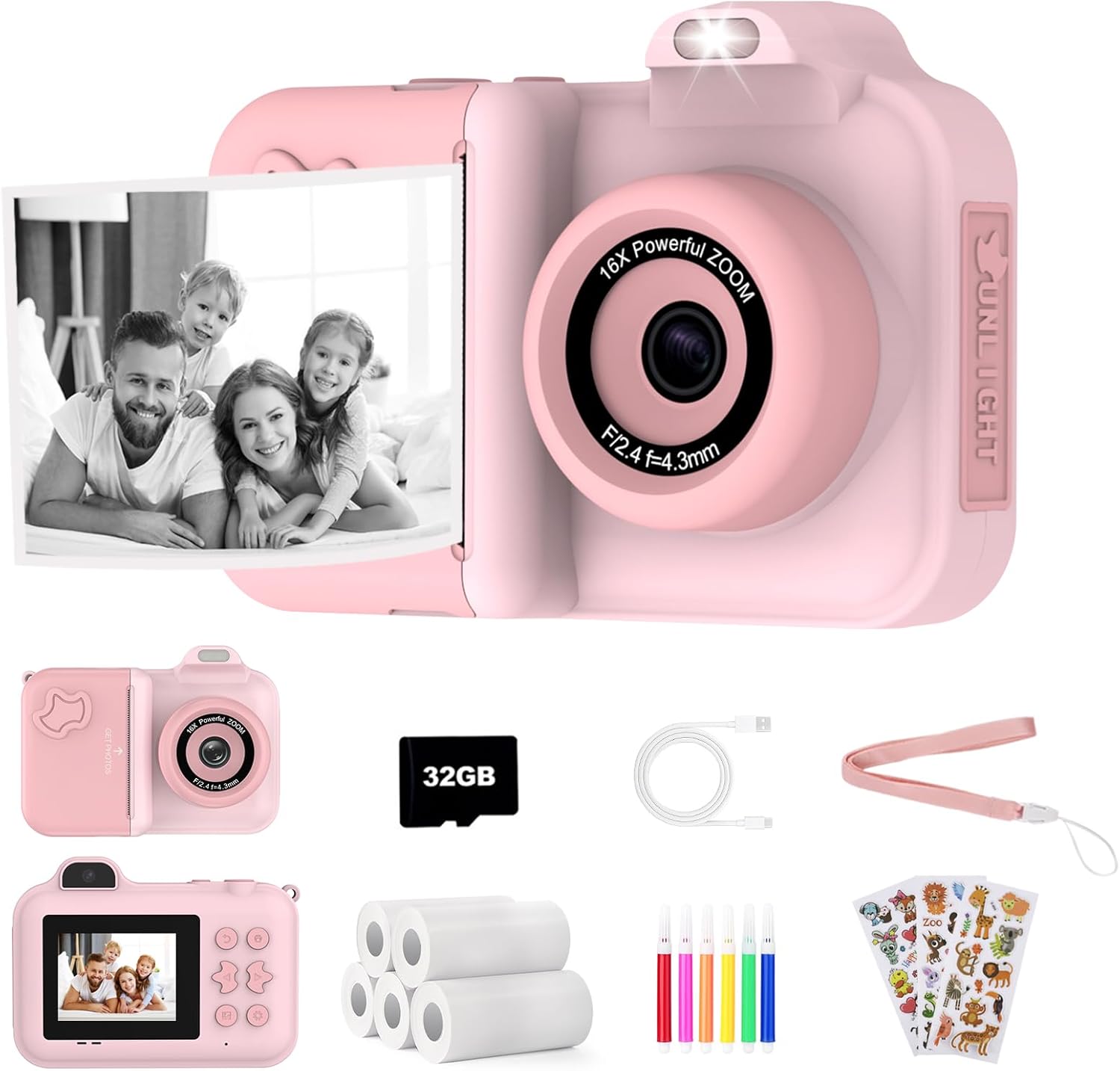 Instant Print Kids Camera - Perfect Gifts for Girls!