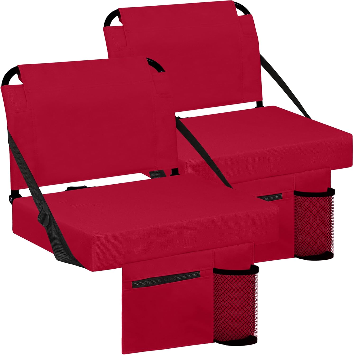 Stadium Seat for Bleachers with Back Support and Cushion