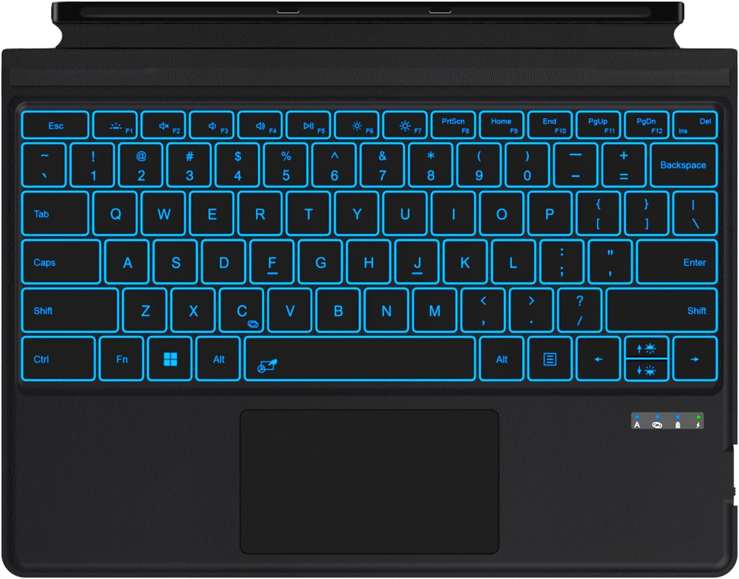 Ultra-Slim Wireless Bluetooth Surface Keyboard with Backlit Design