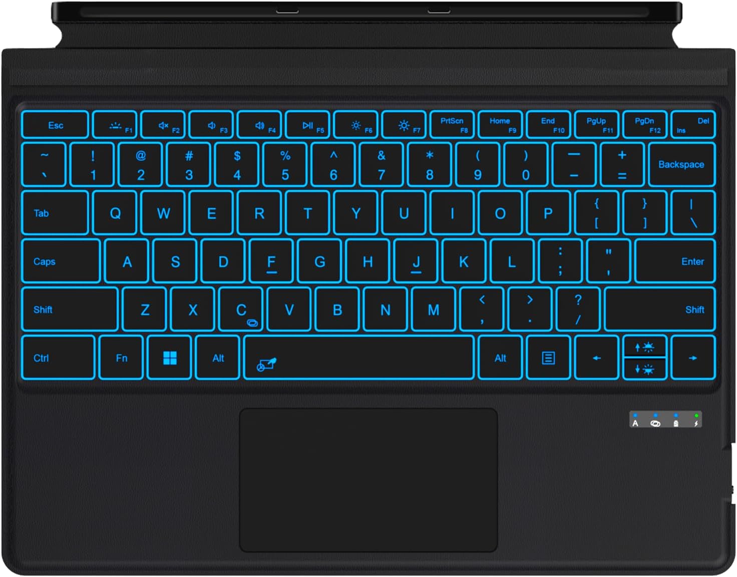 Ultra-Slim Wireless Bluetooth Surface Keyboard with Backlit Design