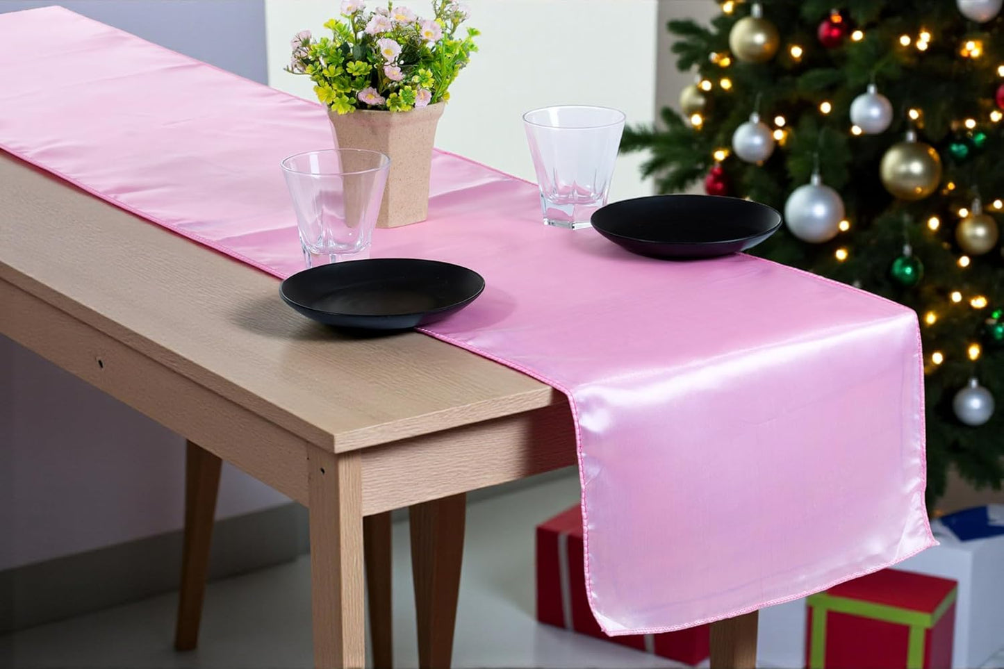 MDS Christmas Satin Table Runners - Perfect for Any Occasion