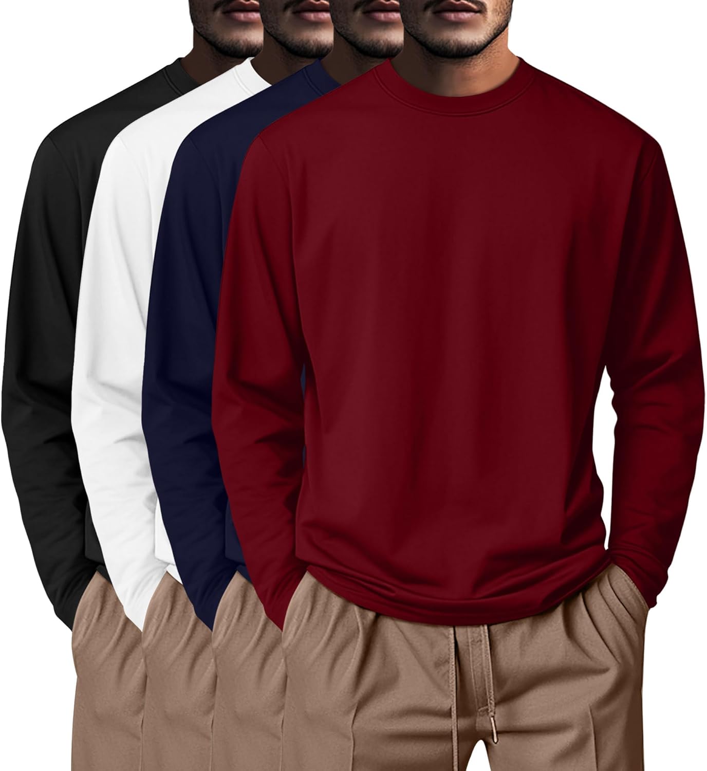 Neer 4 Pack Mens Big and Tall Shirts for Comfort and Style