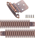 Antique Copper Cabinet Door Hinges Self Closing 30 Pack - Durable