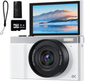 4K Digital Camera 64MP Vlogging Camera with 180 Flip Screen - Compact