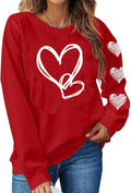 Valentine's Sweatshirt for Women Cute Love Heart Long Sleeve - Cozy