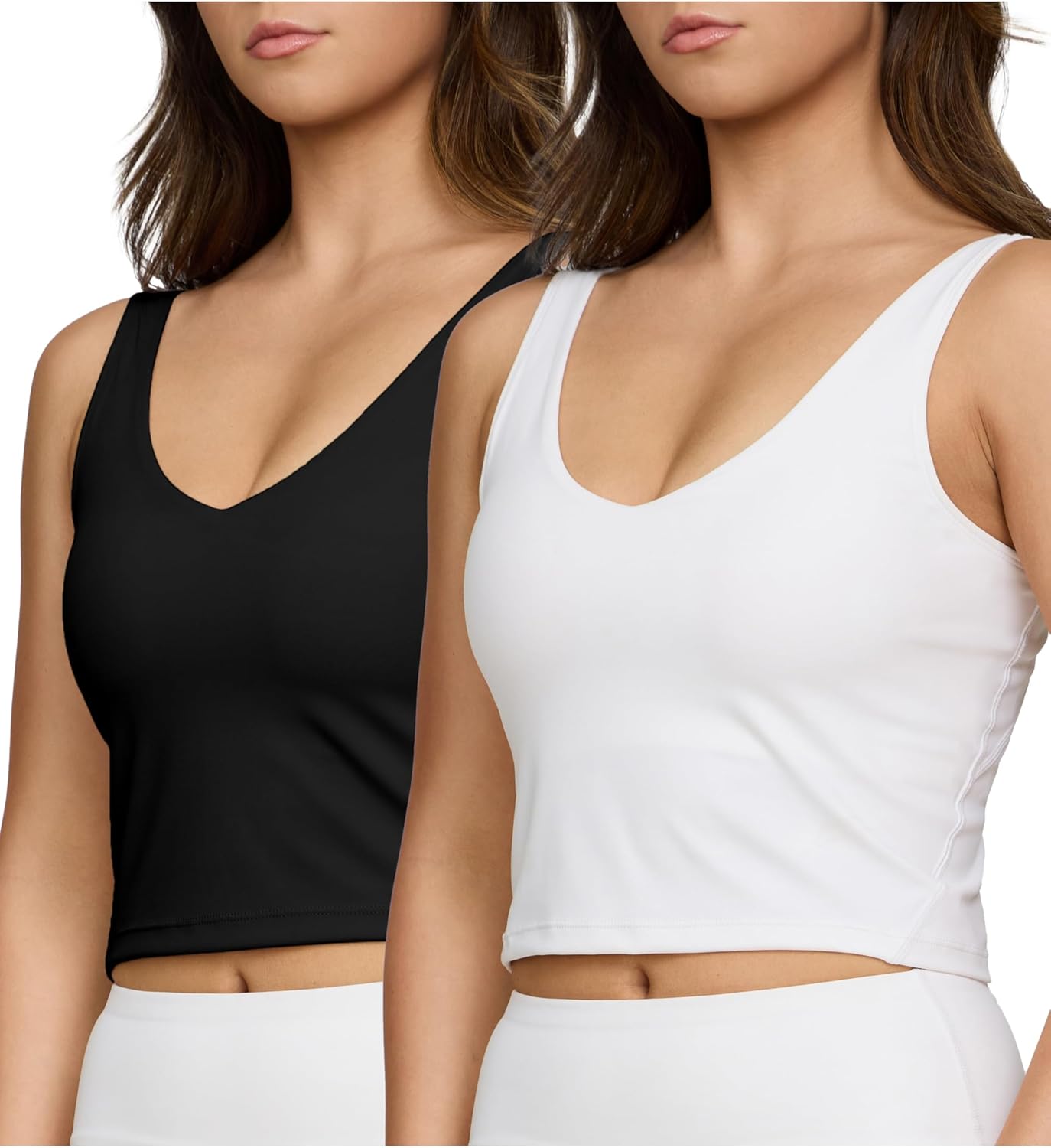 2 Pack Sports Bras for Women Medium Support No Underwire Comfort