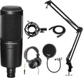 Audio-Technica AT2020 Condenser Studio Microphone with Headphones