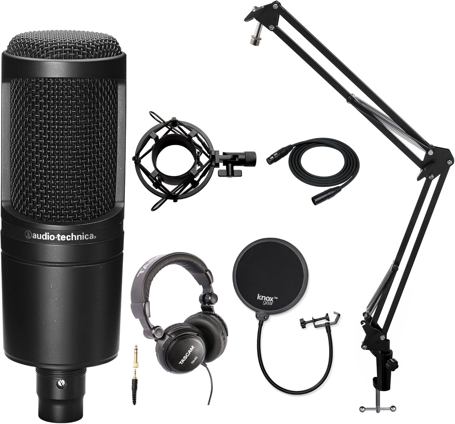 Audio-Technica AT2020 Studio Microphone Bundle with Accessories