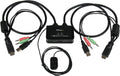 2 Port USB HDMI Cable KVM Switch with Audio and Remote - Compact KVM