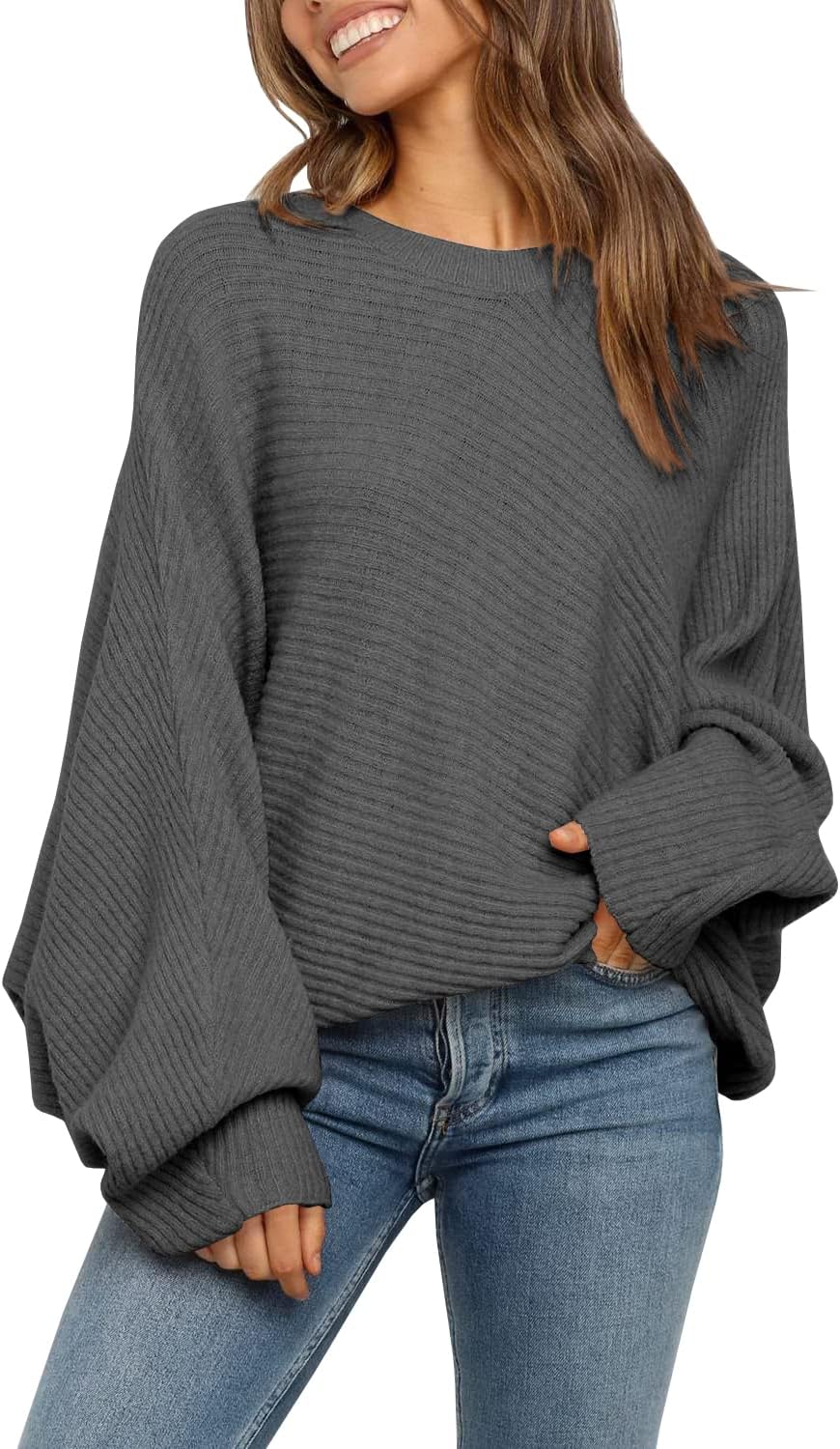 Mafulus Women's Oversized Crewneck Sweater for Stylish Comfort