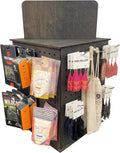 TORCHED DISPLAYS Rotating Pegboard Display Stand - 4-Sided Craft Rack
