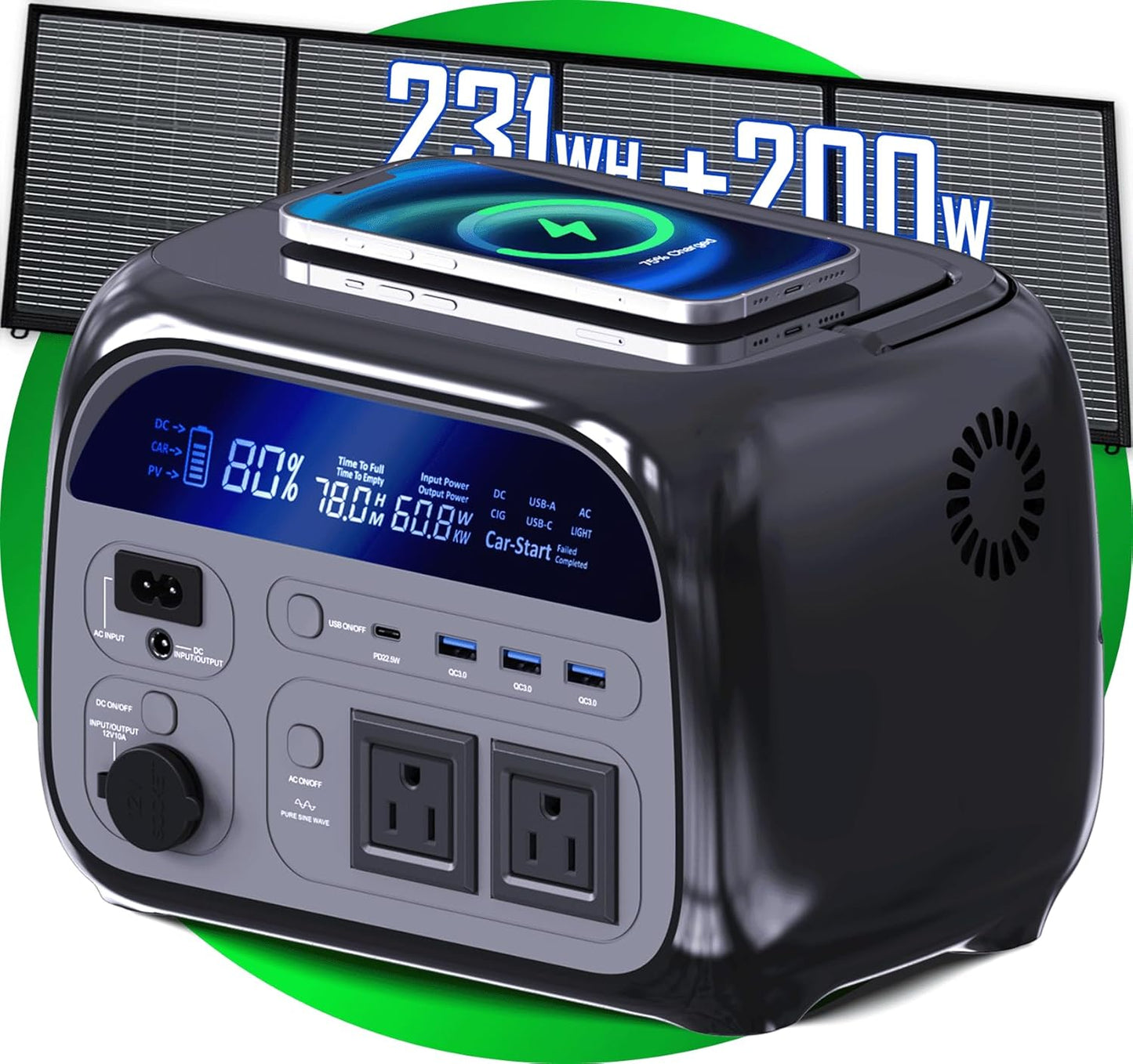 Portable Solar Power Station - Perfect for RVs & Emergencies