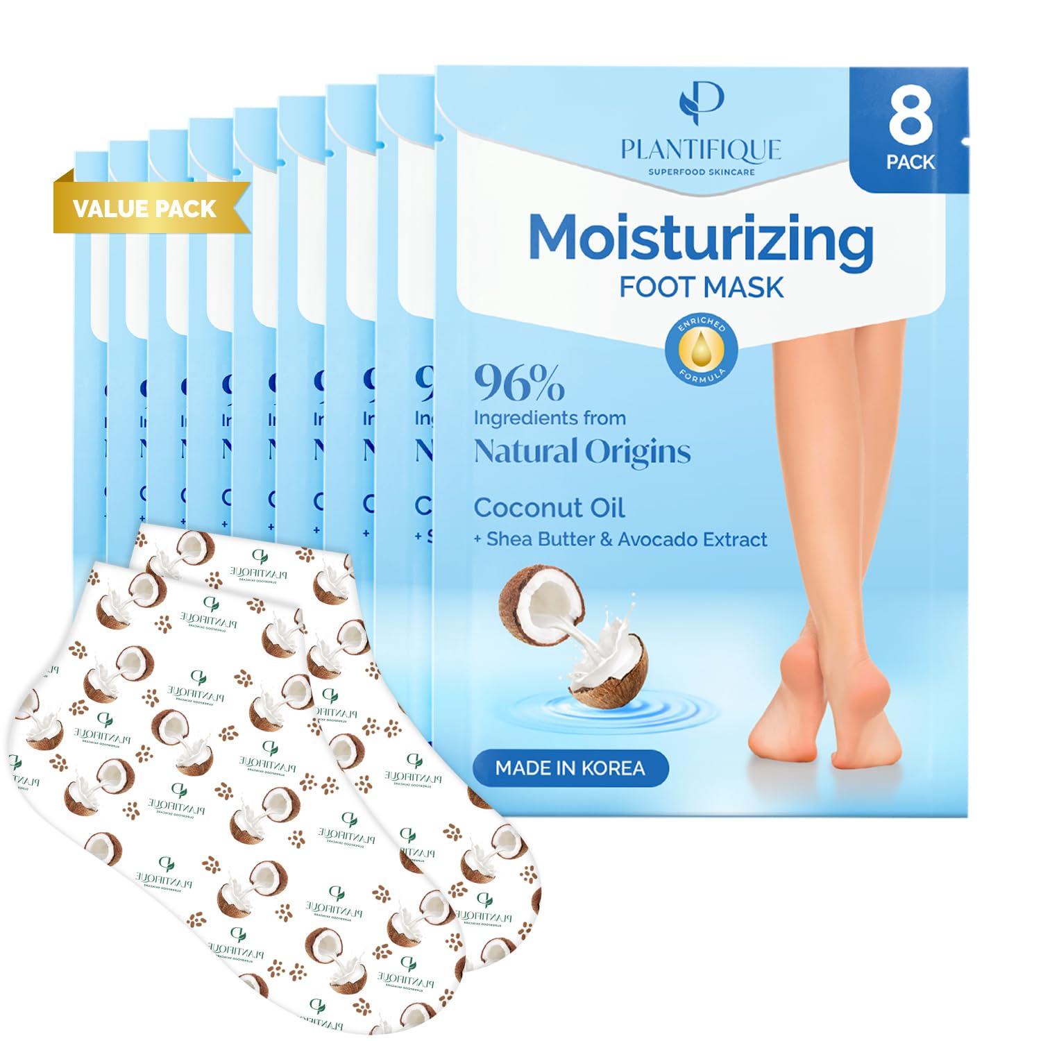 PLANTIFIQUE Korean Foot Mask for Hydrating Dry Cracked Feet