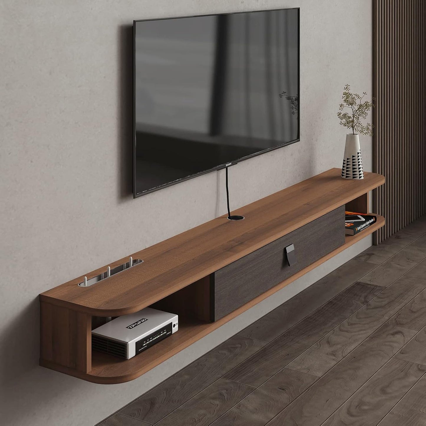 70'' Floating TV Stand - Space-Saving Media Shelf