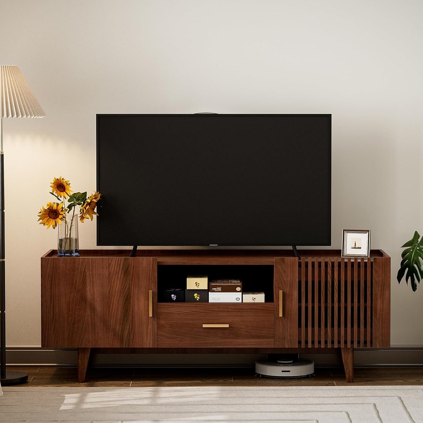 Farmhouse TV Stand with Storage for 75 TV
