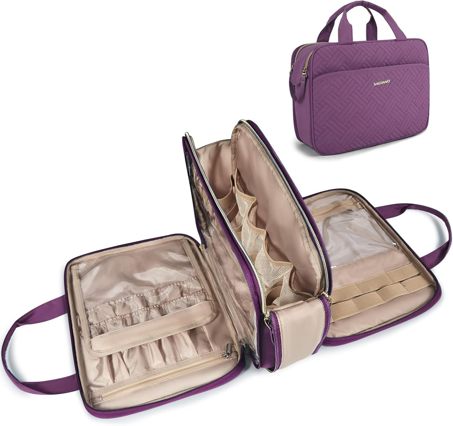 BAGSMART Large Toiletry Bag for Travel and Daily Use Essentials