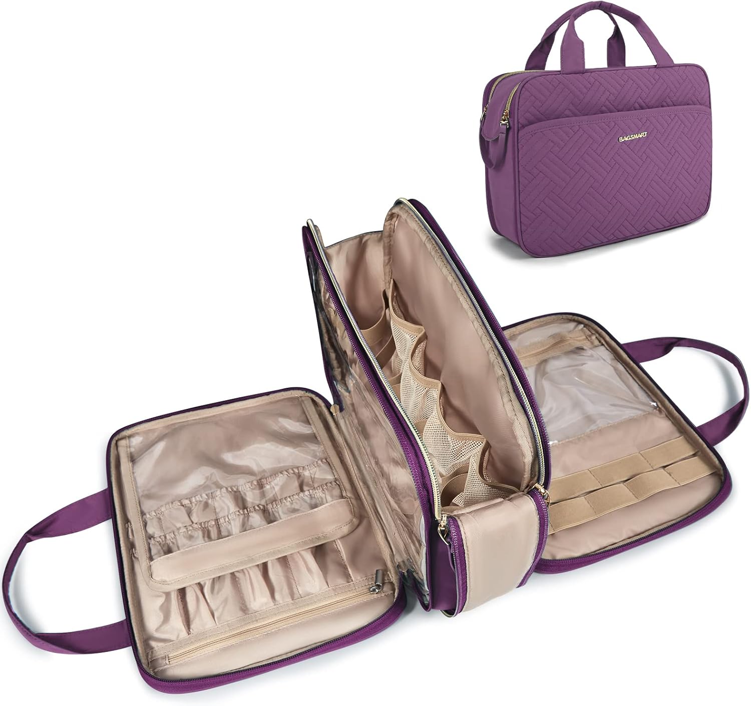 BAGSMART Large Toiletry Bag for Travel and Daily Use Essentials