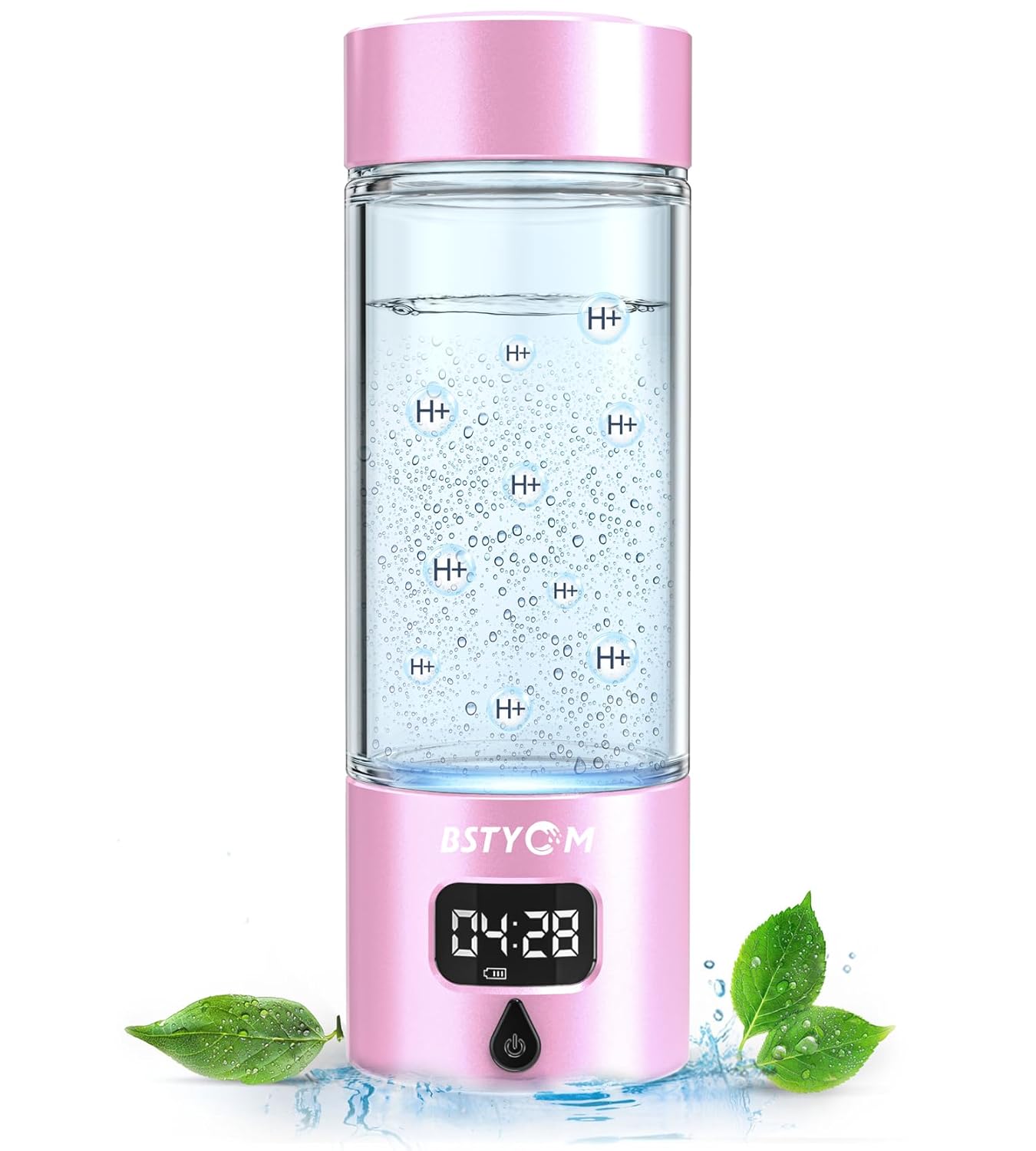 Hydrogen Water Bottle Generator with LED Timer Display for Health