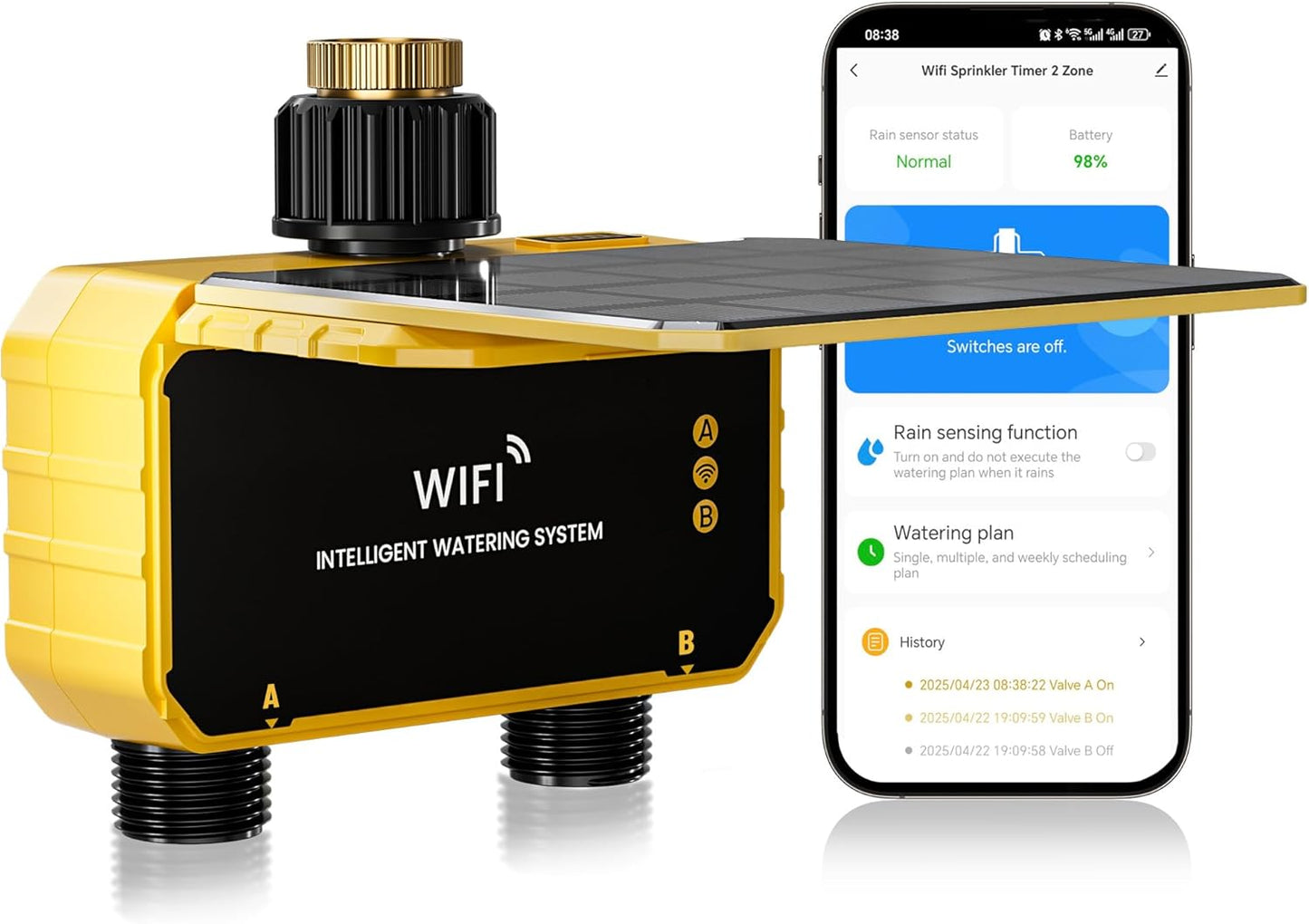 Smart WiFi Water Timer for Garden Hose with Voice Control