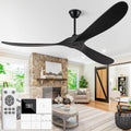 Eliora 72 in Ceiling Fan With Remote and Wall Switch - Quiet DC Patio