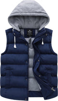 Women Quilted Puffer Vest with Removable Hood - Warm Everyday Layer