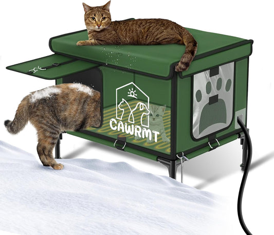 Insulated Heated Cat House: Winter-Proof Feline Haven