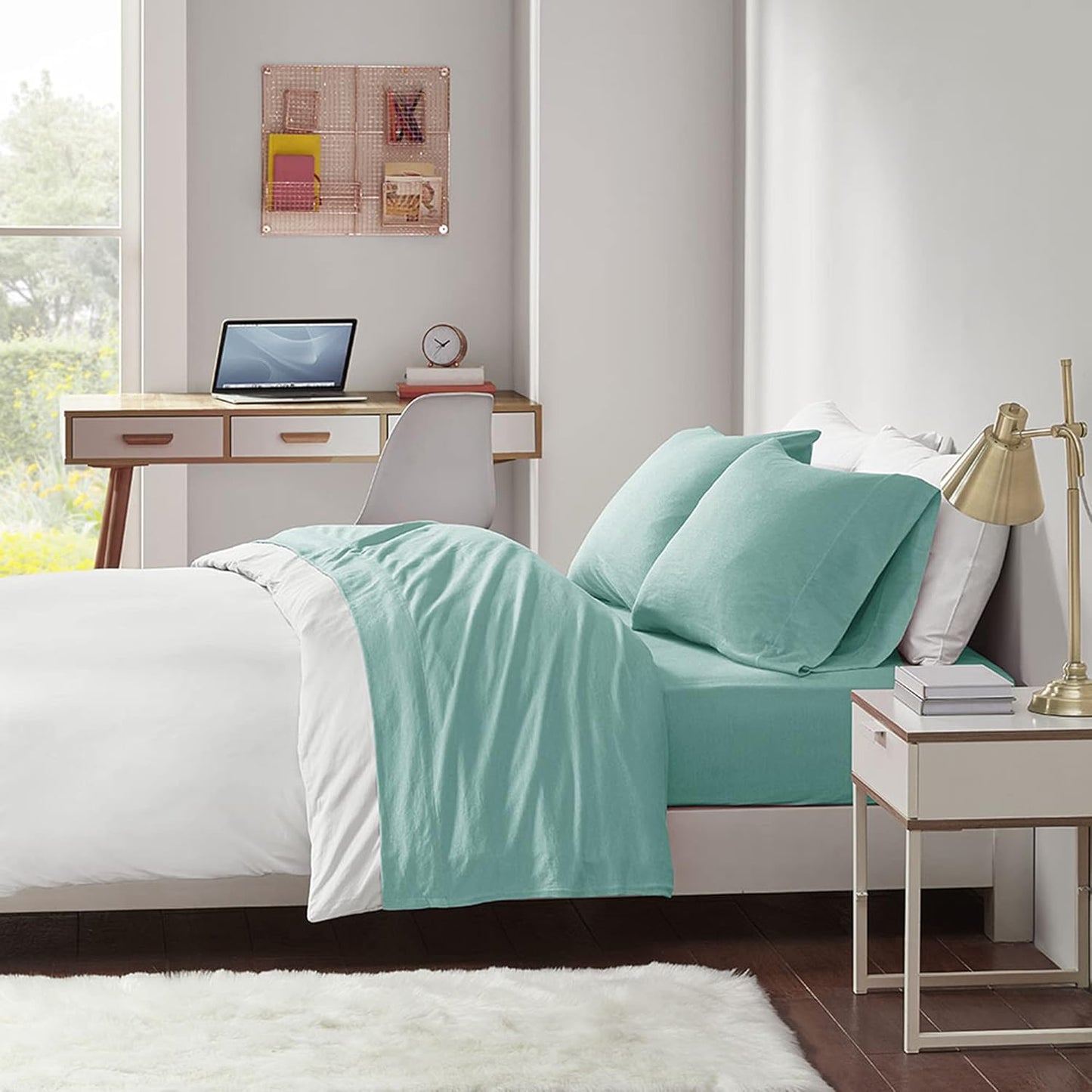 Intelligent Design Cotton Blend Jersey Knit Bed Sheet Set