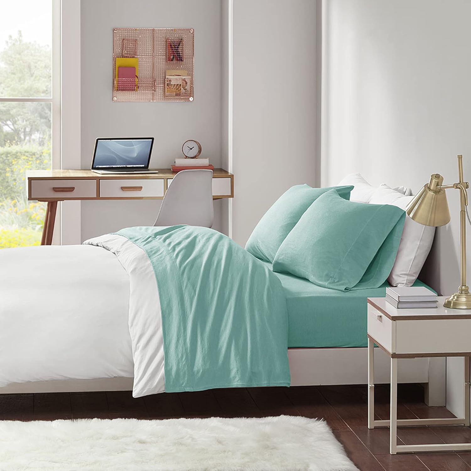 Intelligent Design Cotton Blend Jersey Knit Bed Sheet Set