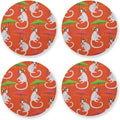 Set of 4 Monkey Coasters - Stylish Protection!