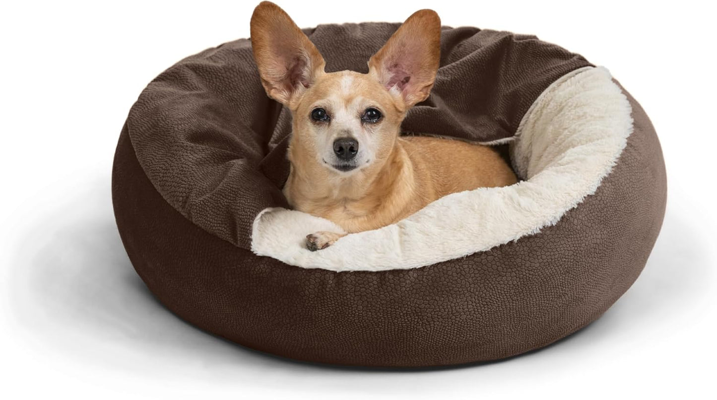 Cozy Cuddler Ilan Covered Cat and Dog Bed with Blanket Comfort