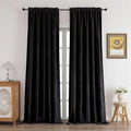 Black Velvet 100% Blackout Curtains 72 in - Thermal, Noise Reducing