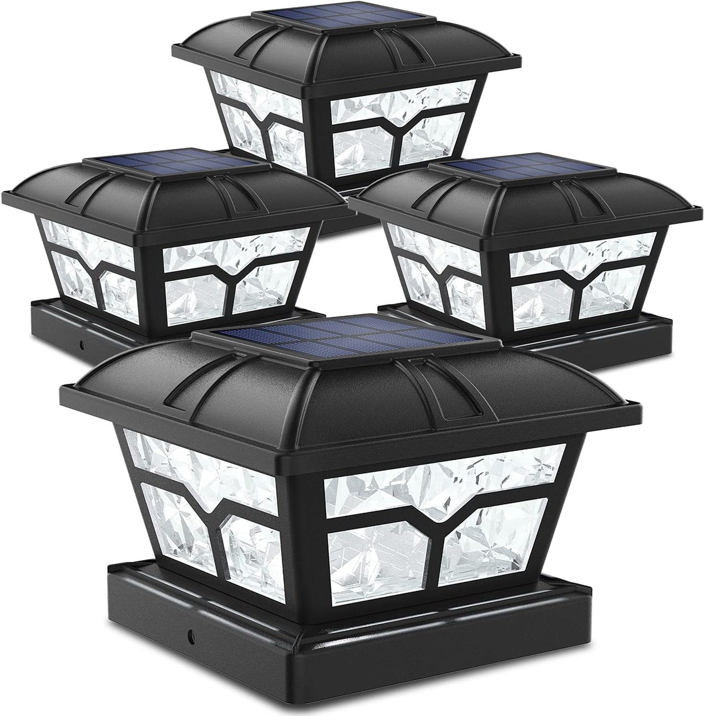 SIEDiNLAR Solar Post Cap Lights with 2 Color Modes for Posts