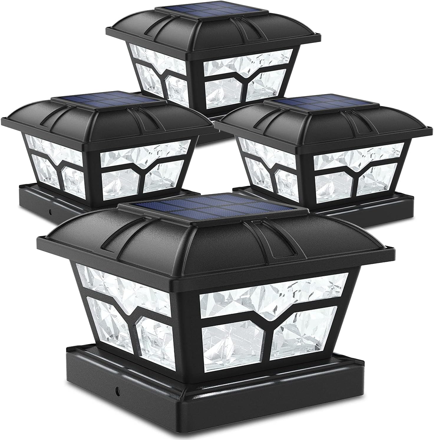 SIEDiNLAR Solar Post Cap Lights with 2 Color Modes for Posts