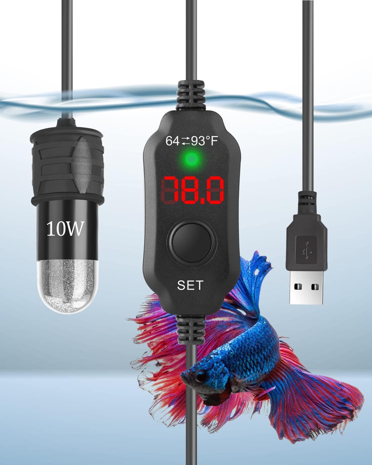 AquaMiracle Mini Betta Heater - USB Powered