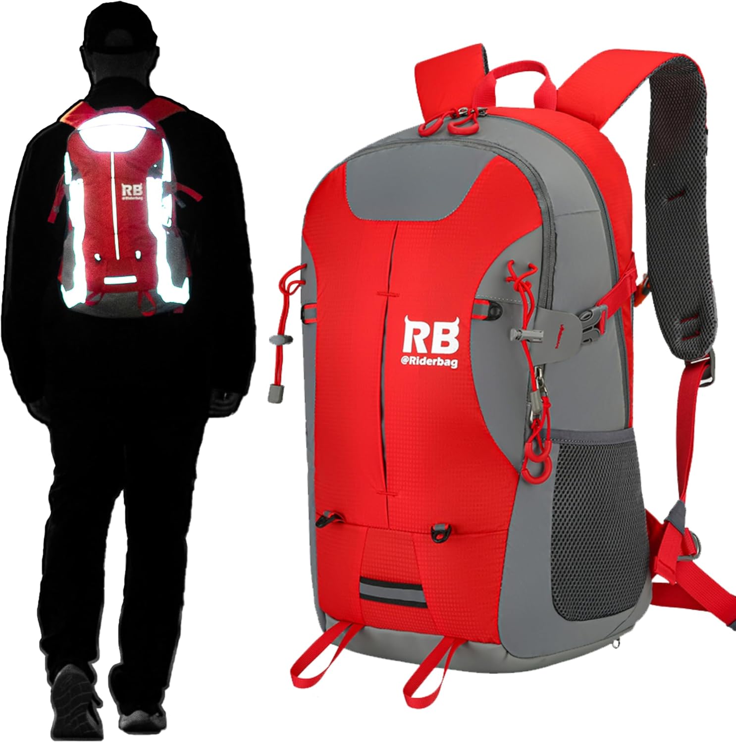 Reflective Motorcycle Backpack for Safe Night Travel and Daily Use