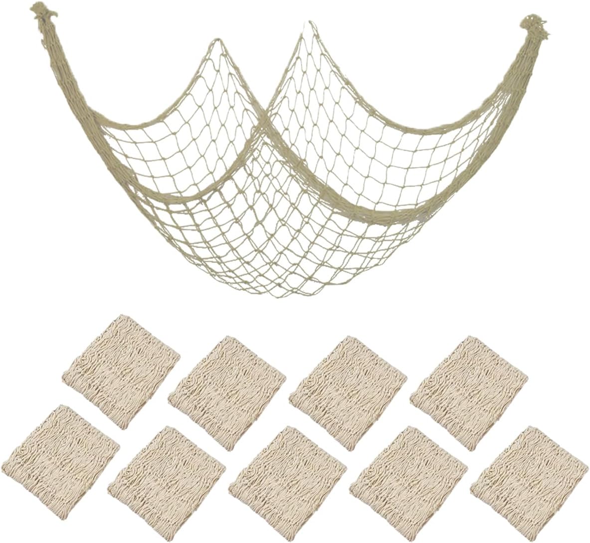 Sea Party Champ: Natural Fish Net Wall Hangings