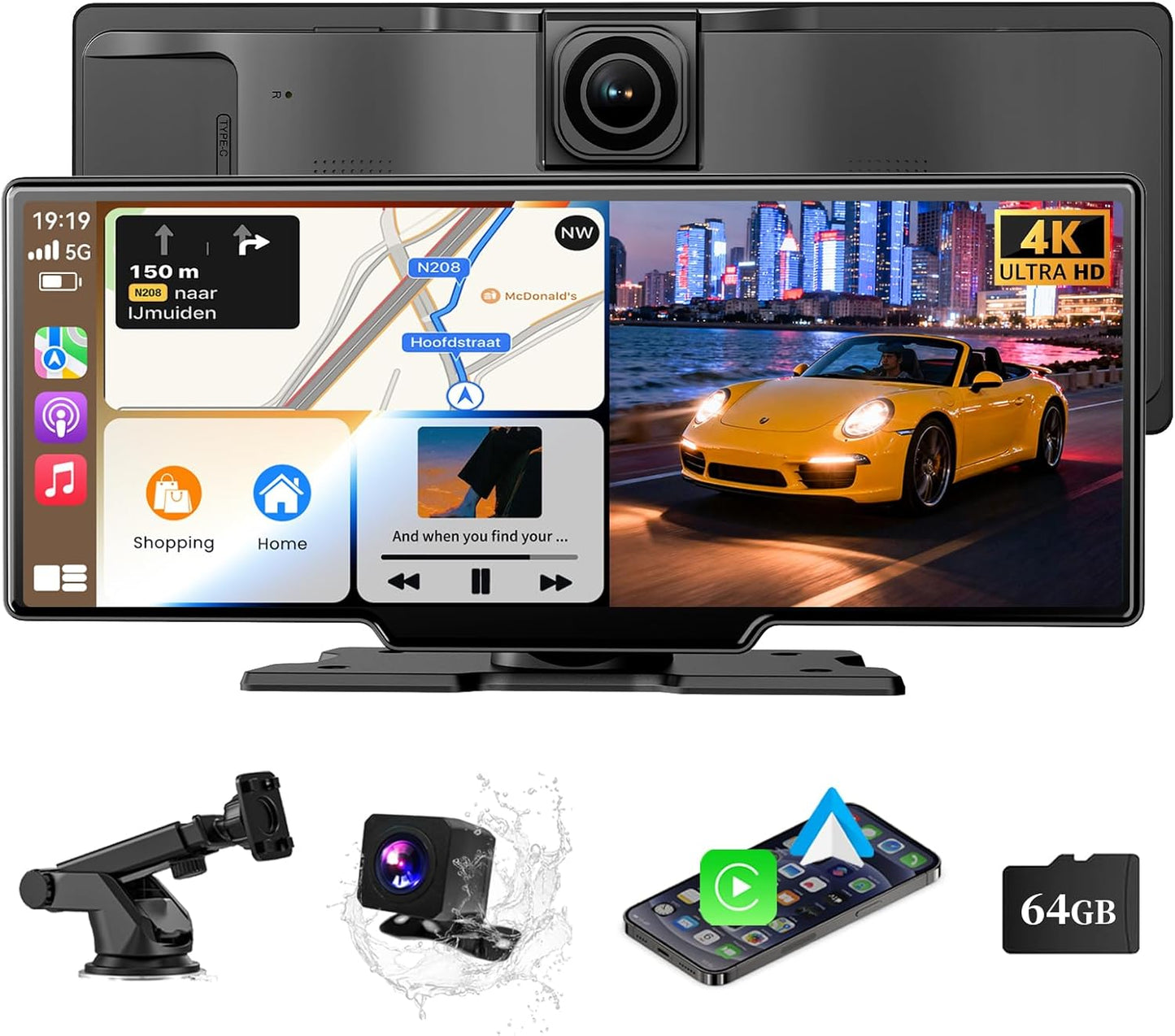 Wireless A pple Carplay Screen for Safer Driving and Fun
