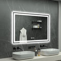 55in x 36in LED Bathroom Mirror with Double Lights - Dimmable Backlit