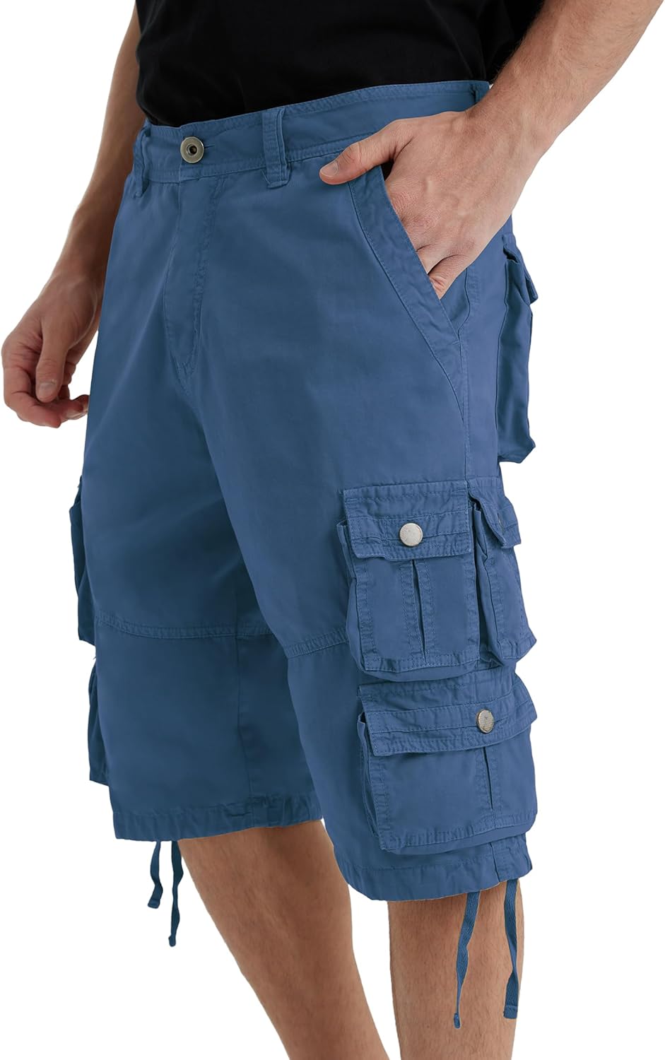 YGREYG Mens Cargo Shorts Long Capri Below The Knee Relaxed Fit