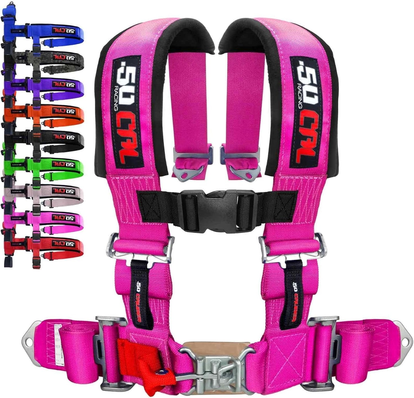 1pc Pink 4 Point Racing Harness for Bucket Seat Comfort