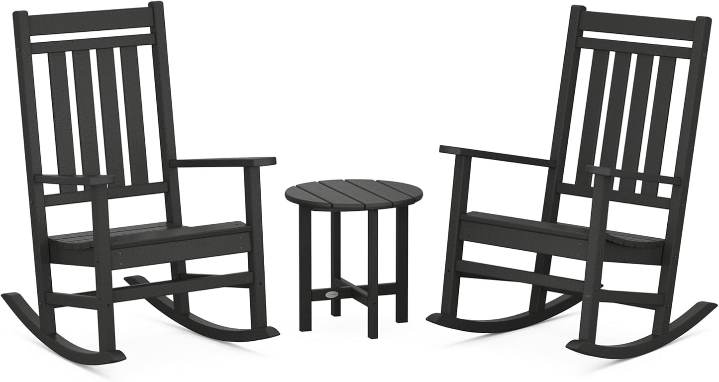 Outdoor Bliss: Polywood Rocking Chair Trio