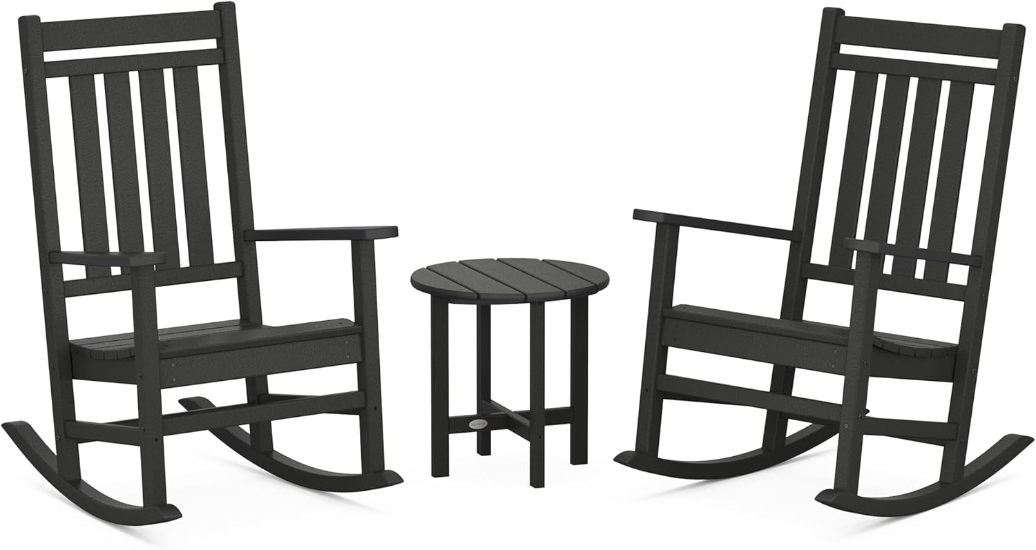 Outdoor Bliss: Polywood Rocking Chair Trio
