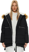 Orolay Women's Thickened Down Jacket - Warm Mid-Length Winter Coat