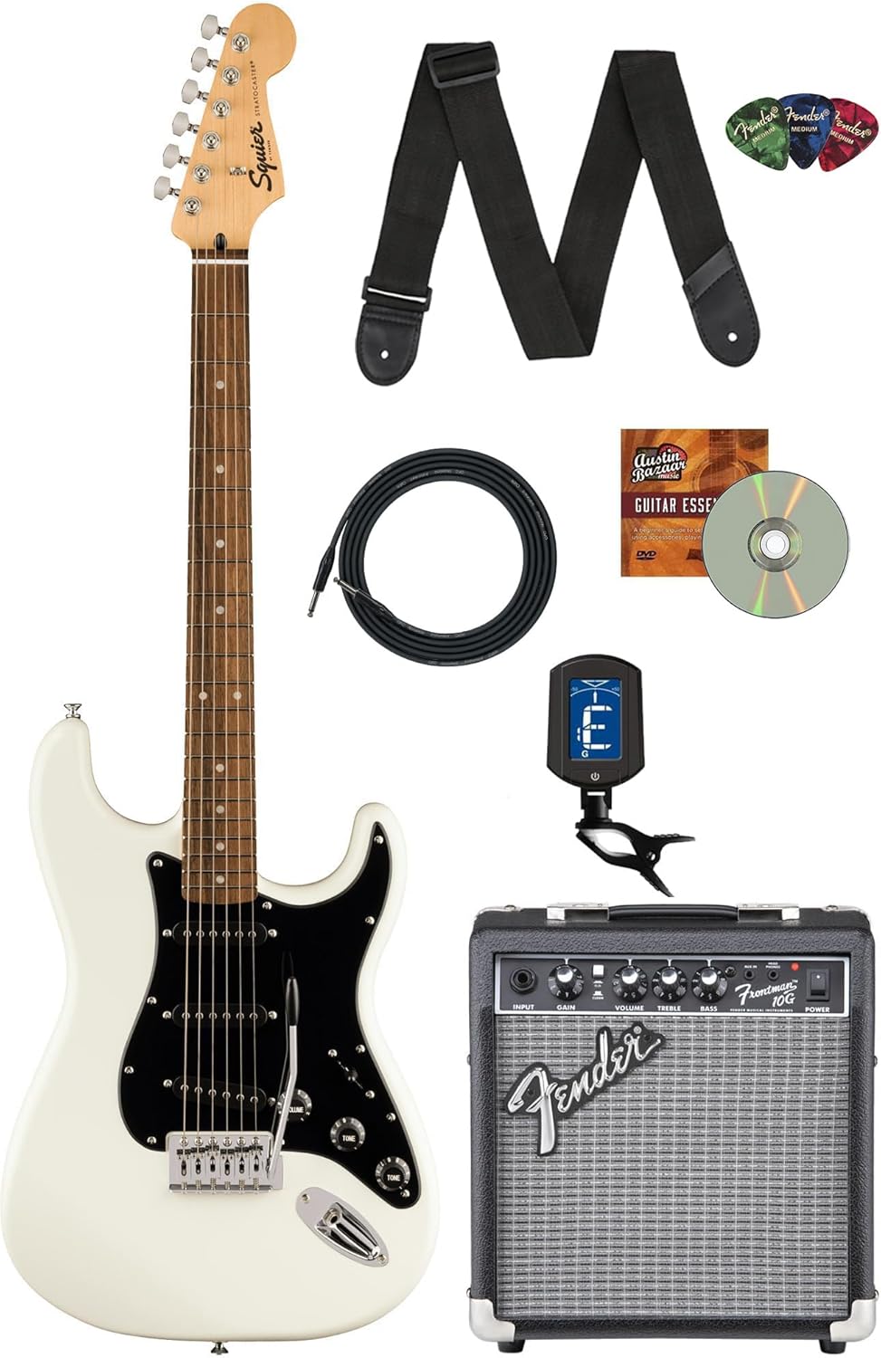 Fender Squier Sonic Stratocaster Bundle with Amp and Accessories
