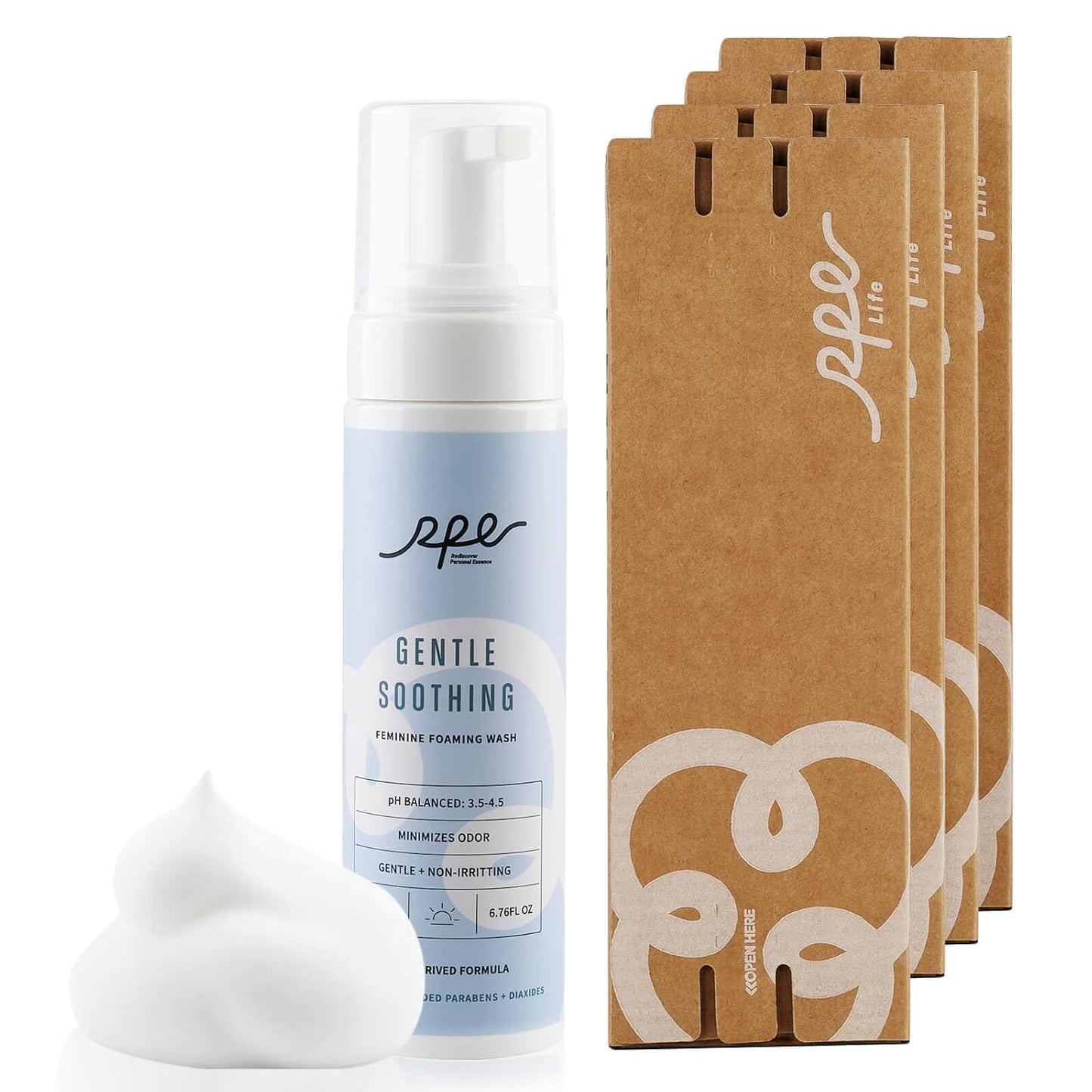 Gentle Soothing Feminine Wash for Women, pH Balanced Cleanser