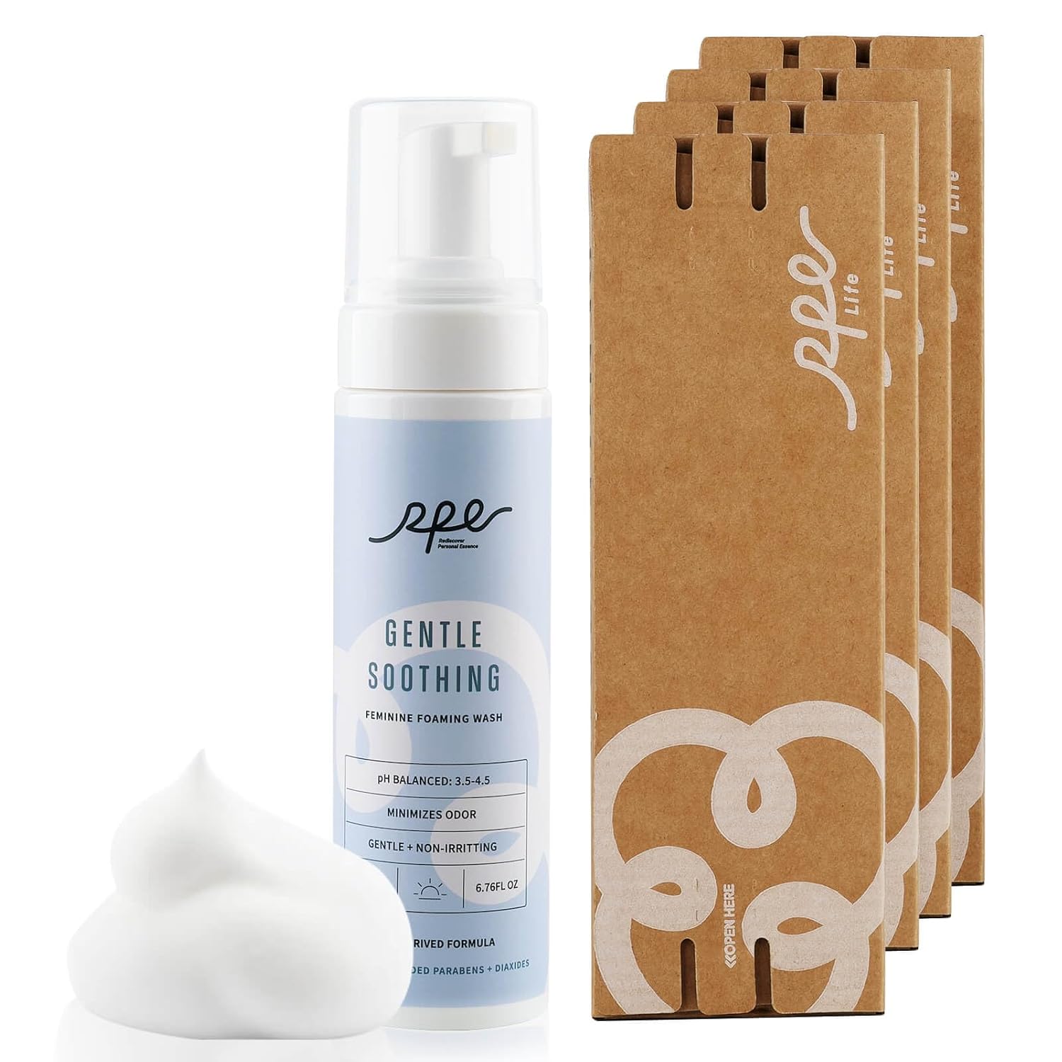 Gentle Soothing Feminine Wash for Women, pH Balanced Cleanser