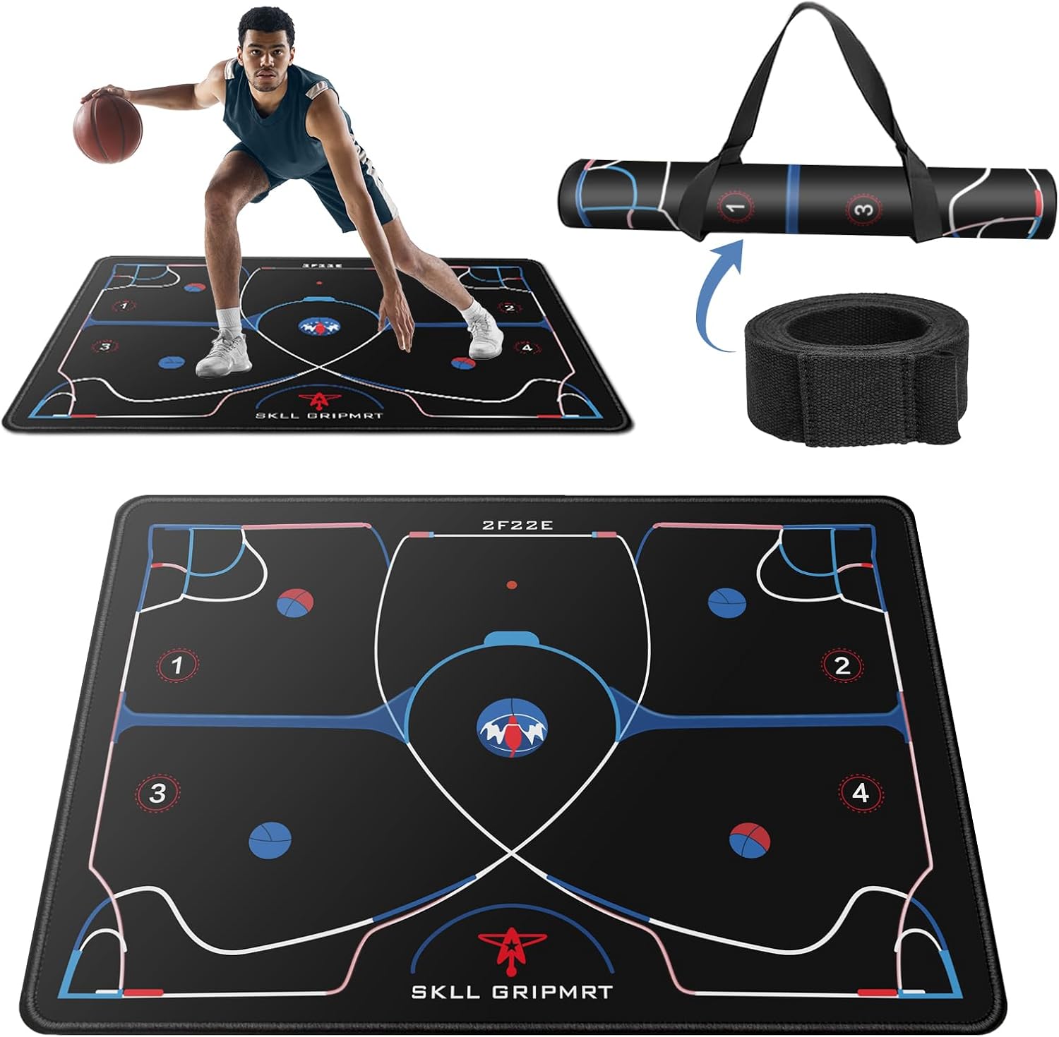 Portable Basketball Footwork Training Mat for All Skill Levels