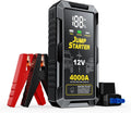 Car Battery Jump Starter with 4000A Peak Smart Clip LCD Display