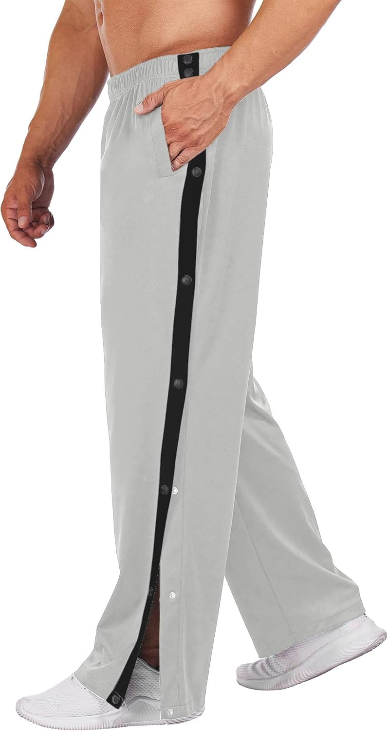 Deyeek Men's Tear Away Basketball Pants for Comfort and Style